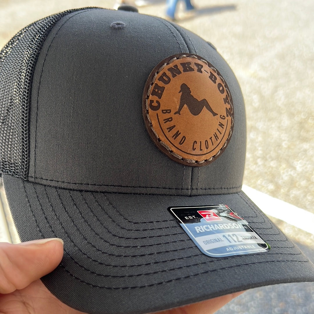Fat Guy Logo Leather Patch Snap