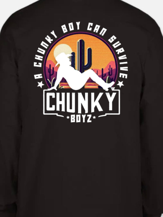 A Chunky Boy Can Survive Long sleeve Shirt