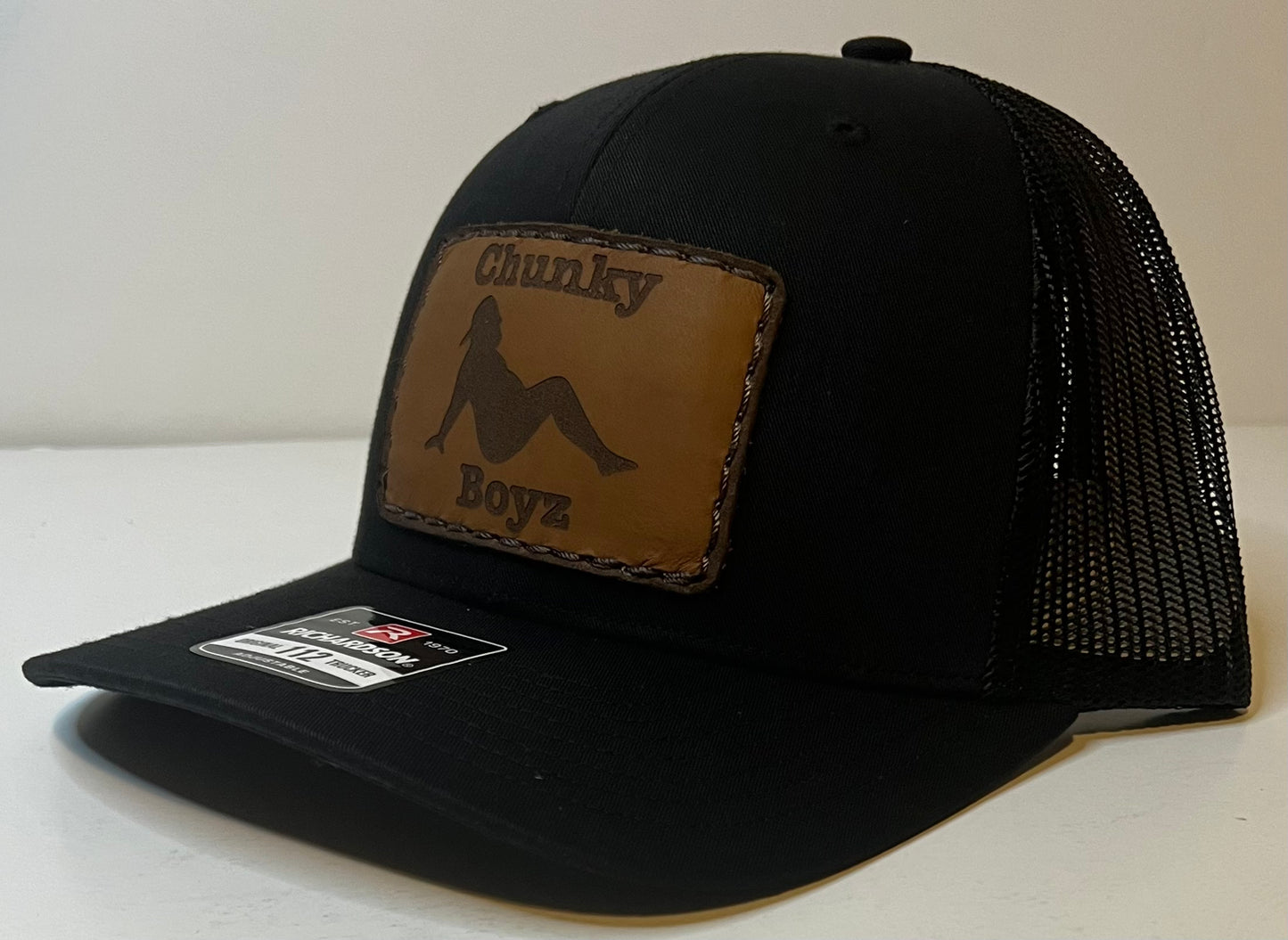 Fat Guy Logo Leather Patch Snap